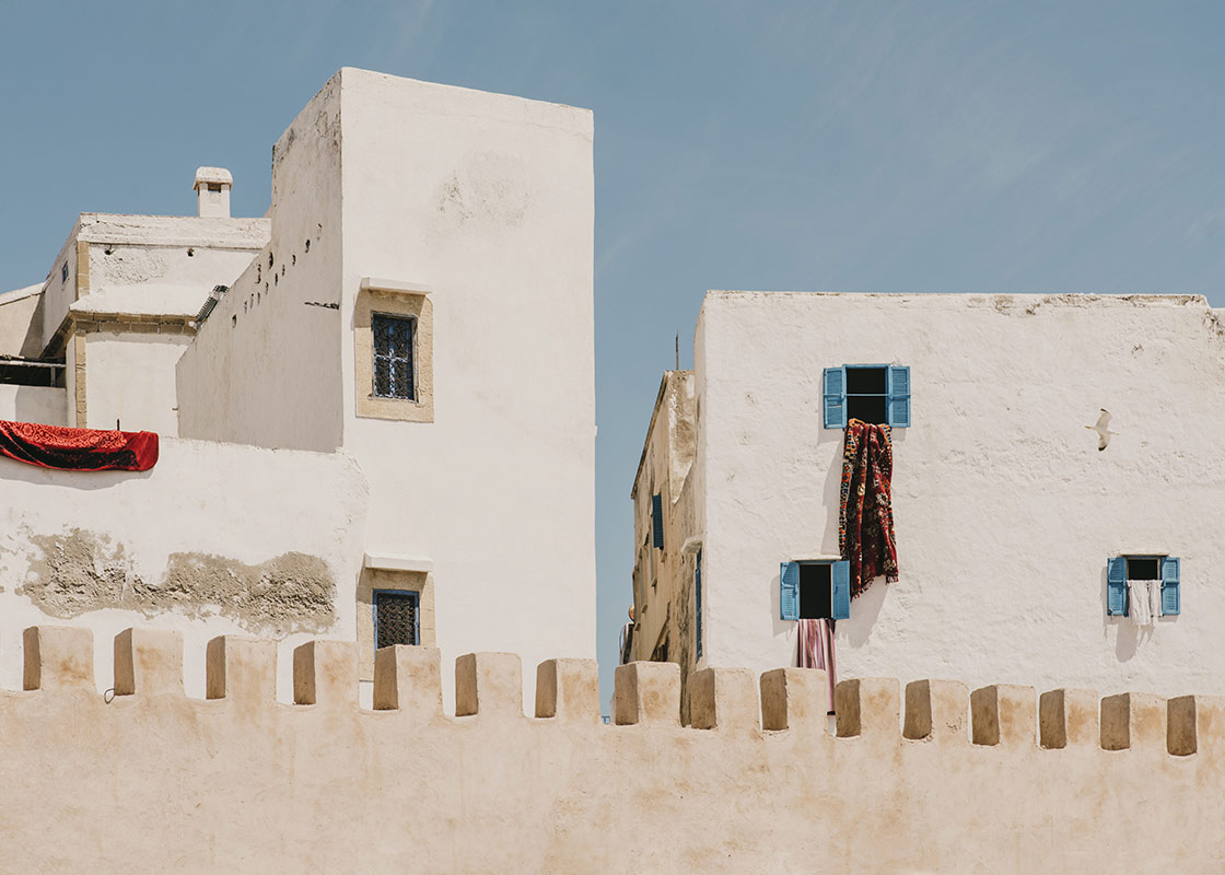 Soleil à Essaouira, Maroc