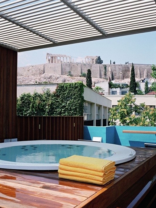 Jacuzzi avec vue sur Athènes