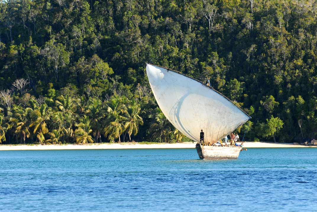 Bateau à Nosy Hara