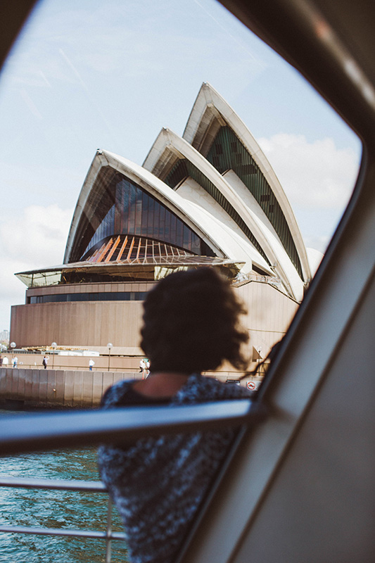 Vue de la Baie de Sydney et l'opéra