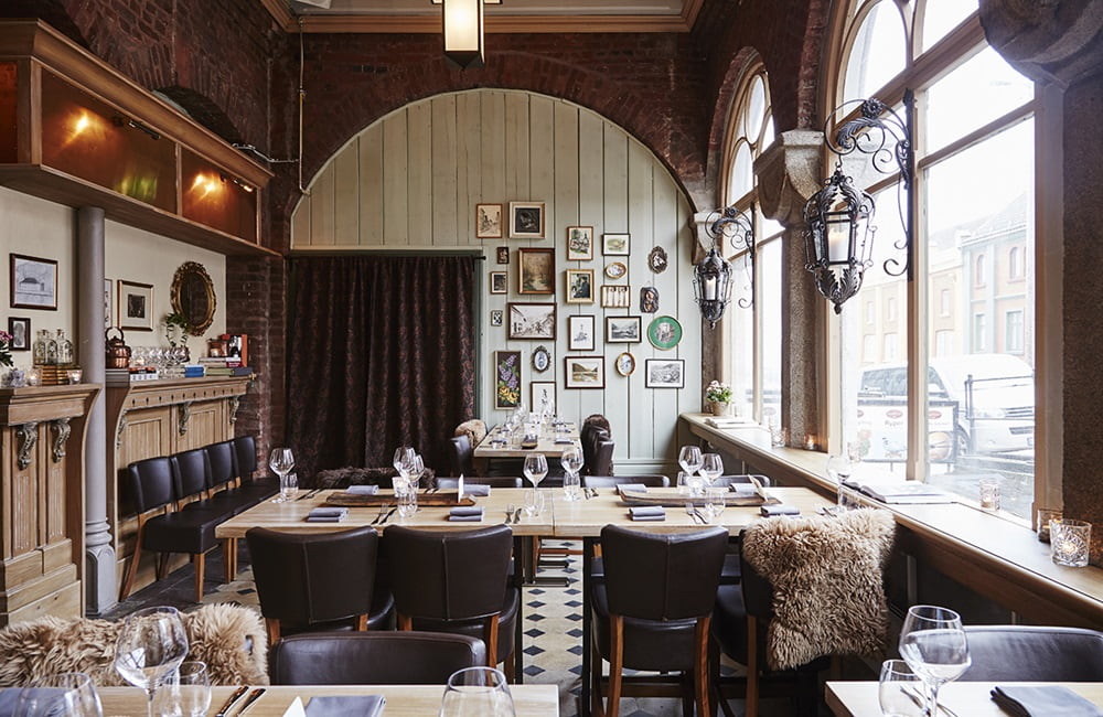 Intérieur d'un restaurant en Norvège