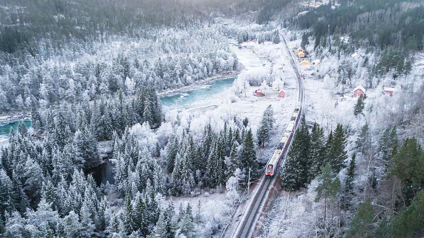 paysage enneigé de Norvège